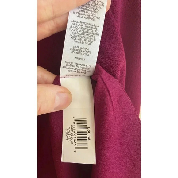 Dress The Population NWT Louisa Flutter Sleeve Dress Size XS - Picture 9 of 12